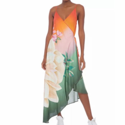 2023 New European and American French Retro Printed Swimsuit Women's Hot Spring Holiday Beach Dress Two-piece Swimsuit