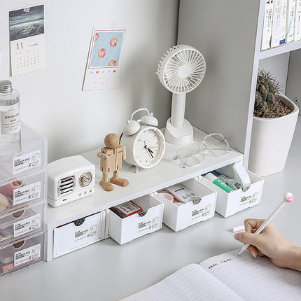Stackable Desktop Storage Box Dormitory Desk Drawer Stationery Storage Rack Office Desk Station Elevated Rack Small Box