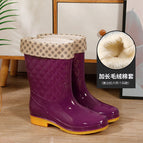 639 mid-calf pink + plush cotton cover / 36