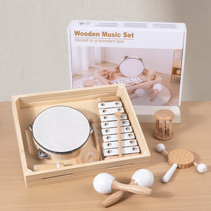 Cross-border early education children's simulation musical instrument Orff percussion instrument drum rattle sand hammer toy music suit