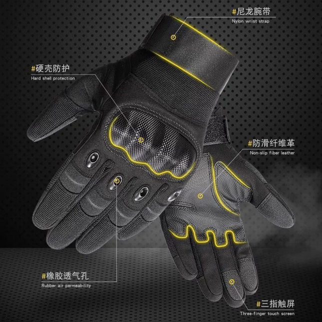 Special Forces Tactical Gloves for Men, Spring and Summer Outdoor Military Enthusiasts, Cycling, Fitness, Full-Finger, Breathable, Non-Slip