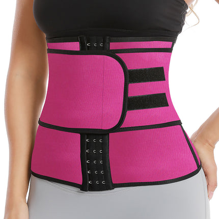 Cross-Border Sweat-Inducing Waist Trainer with Zipper and Snap Buttons, Women's Waist Cincher, Slimming Belt, Sports Waist Shaper