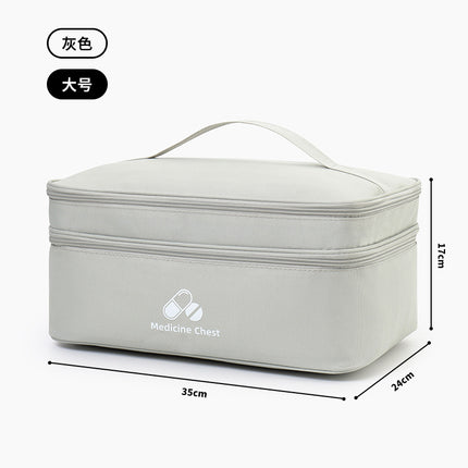 Double-layer Medical Bag Travel Portable First Aid Bag Household Medical Supplies Storage Box Epidemic Prevention Medicine Storage Bag