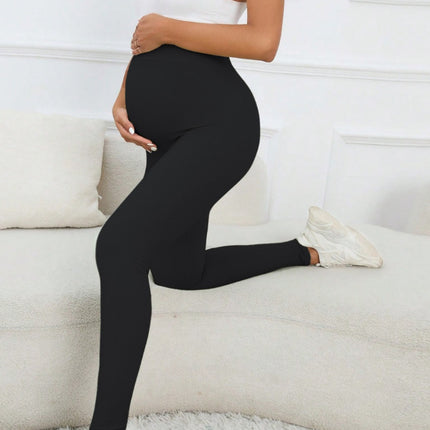 European and American Cross-Border Popular Autumn and Winter High-Elasticity, Quick-Drying, Breathable Pregnancy Essential Yoga Long Leggings for Pregnant Women