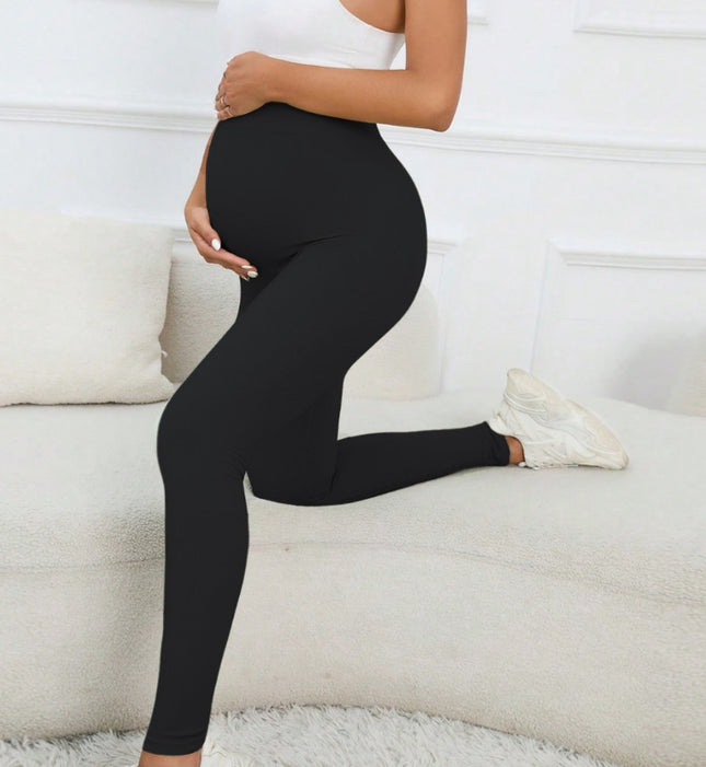 European and American Cross-Border Popular Autumn and Winter High-Elasticity, Quick-Drying, Breathable Pregnancy Essential Yoga Long Leggings for Pregnant Women