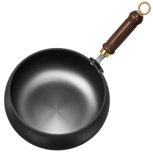 Zhangqiu Iron Pot Large Belly Pot Handmade Forged Small Wok Mini Small Iron Pot Uncoated Non-stick Household Wok