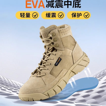 Free Soldier Autumn and Winter Hiking Shoes, Outdoor Shoes, Wear-Resistant, Ultra-Light, Non-Slip Hiking Shoes, Waterproof Tactical Boots, Cross-Country