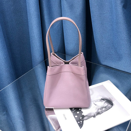 Factory wholesale New Korean version of leather small square bag Joker sheepskin bucket bag niche fashion underarm portable women's bag