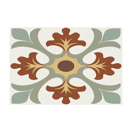 Temu Cross-Border New Product Ins Style Small Fresh Placemat Digital Printing Square Insulation Mat Restaurant Table Mat Wholesale