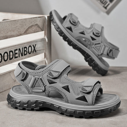 2025 Spring and Summer Men's New Open Toe Fashion All-match Daily Casual Velcro Men's Sandals