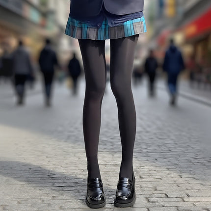 Spring, Autumn, and Winter Thickened Single-Layer Integrated Skin-Tone Pantyhose with Fleece, Nude-Effect Glossy Stockings, Slimming Tights