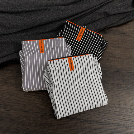 Cotton Men's Underwear with Antibacterial Crotch, Skin-Friendly, Breathable and Comfortable, Japanese-Style Vibrant Striped Boxer Briefs, Factory Ready Stock Wholesale