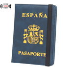 Spanish strap antimagnetic passport (dark blue)