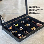 Large Black 12-Grid Jewelry Box