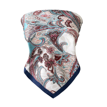 Cross-border double-sided two-color silk scarf ladies leopard print scarf print twill silk senior sense 70cm square towel wholesale