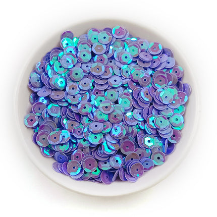 6MM round curved surface hole PVC sequins jewelry accessories concave and convex surface wholesale flat bottom hexagonal sewing clothing beads
