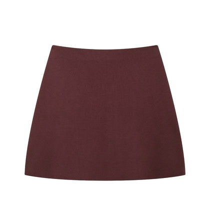 Cross-Border European and American Clothing Aliexpress Ins Popular Women's Clothing Simple Loose Knitted Jacket Mini Skirt Suit