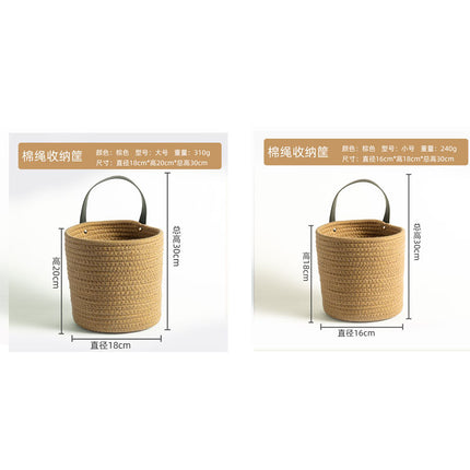 Storage Basket Desktop Woven Cosmetics Storage Basket Hanging Basket Wall Hangable Storage Basket Small Flower Basket Portable Kitchenware Nordic