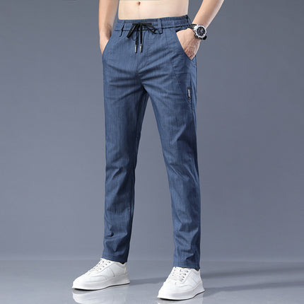 Ice Silk Jeans Men's 2025 New Spring and Summer Thin Tencel Loose Straight Men's Casual Sports Long Pants