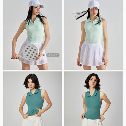 Aidu Nu Ice Mint Sleeveless Yoga Vest High-End Detachable Chest Pad Fitness Top Women's Slim Yoga Wear