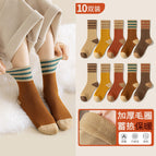 [Heat Storage Lock Temperature] 10 Double Pack Combination C / Winter padded stockings (35-40 free size)