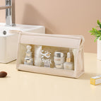 Aircraft logo toiletry bag-beige