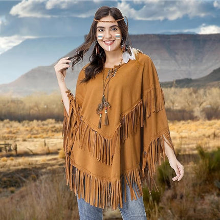 2025 Women's European and American Style New Suede Tassel Vest Jacket Popular Sleeveless Mid-Length Vest Outer Wear