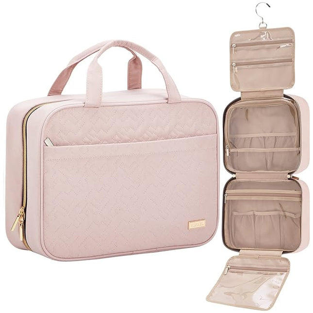 Amazon Hanging Large-Capacity Cosmetic Bag Partition Layered Dry and Wet Separation Women's Waterproof Toiletry Bag Storage Bag