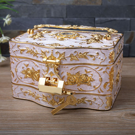 Large Creative European-Style Jewelry Box for Weddings and Engagements, Multi-Layer Large-Capacity Storage Box, Jewelry Box for Necklaces