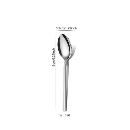 Cross-Border Thickened Stainless Steel Western Cutlery Steak Main Course Knife, Fork, Spoon Four-Piece Set Hotel Cutlery Set Cross-Border Hot Sale