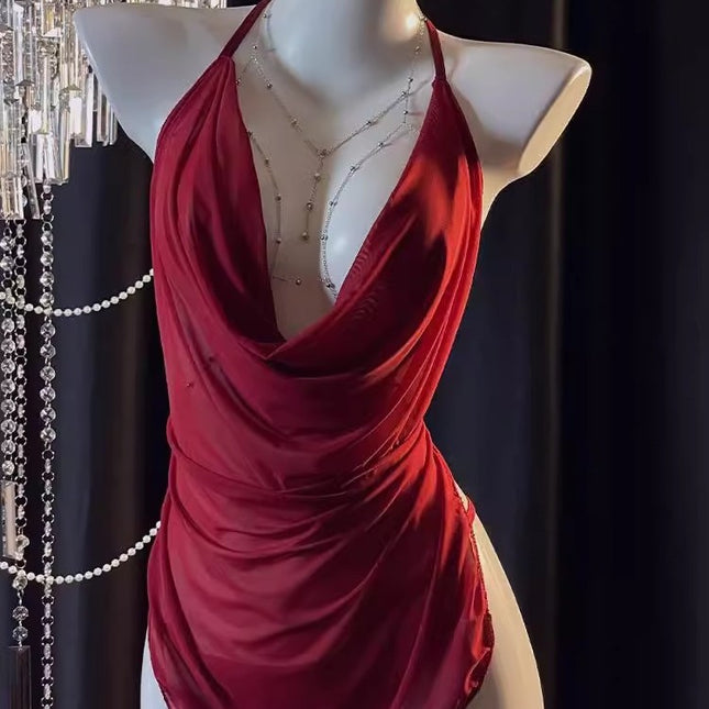 Sexy Underwear Sexy Perspective Mesh Pajamas Pure Bellyband Uniform Temptation 2025 New Bed Shame Nightdress