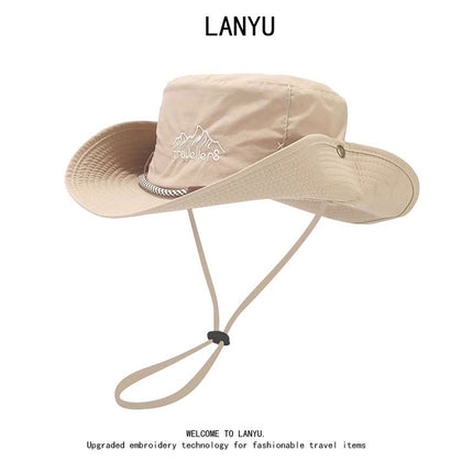 Outdoor Breathable Summer Fisherman Hat for Men and Women Camping Mountaineering Sun Protection Hat Fishing Sun Hat for Women and Men Large Brim Sun Protection