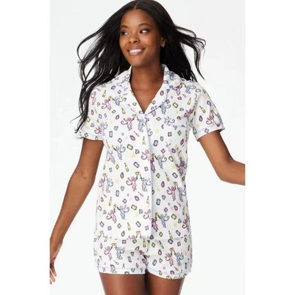 2025 Summer Amazon European and American Monkey Print Casual Set Cross-Border Trade Women's Shirt Shorts Trendy Homewear