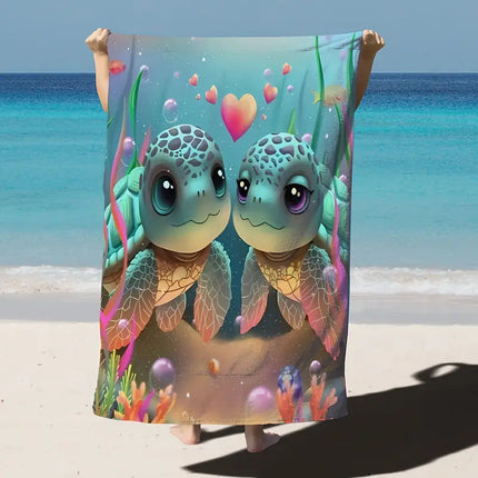 Cross-border Beach Towel Quick-drying Absorbent Beach Towel Microfiber Digital Printing Bath Towel Adult Amazon Plus