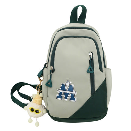 Japanese Style Ins Style Chest Bag Women's Casual All-match Simple Harajuku Small Backpack Lightweight Sports Style Shoulder Crossbody Bag
