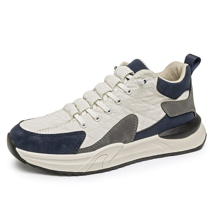 2025 Winter Men's Shoes with Fleece Lining, Casual Shoes, down Fabric Men's Sneakers, Warm and Versatile, Slip-On Sneakers