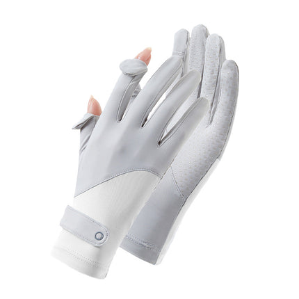 Sun Protection Gloves for Women, Thin Style, Touch Screen Compatible, Summer Outdoor Driving, Sports, Cycling, Ice Silk Gloves, Uv Protection, Wholesale