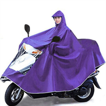 Raincoat double electric car motorcycle poncho battery car adult riding single plus size thickening factory one piece wholesale
