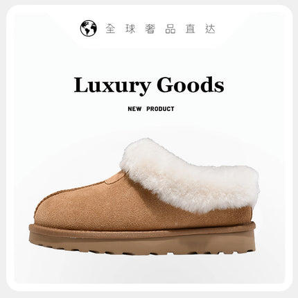 Putian Sangpo Village Snow Boots Thick Bottom Women's Sheepskin One 2024 New Winter fleece-lined Thickened Cotton Shoes and Boots