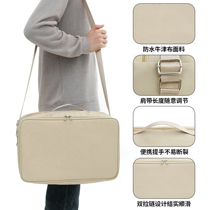 Wall-Mounted Leather Suitcase Folding Travel Bag Inner Organizer Hanging Bag Clothing Storage Bag Single-Shoulder Portable Wardrobe Multifunctional Storage