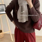 Homemade style with wool flat plate oatmeal color