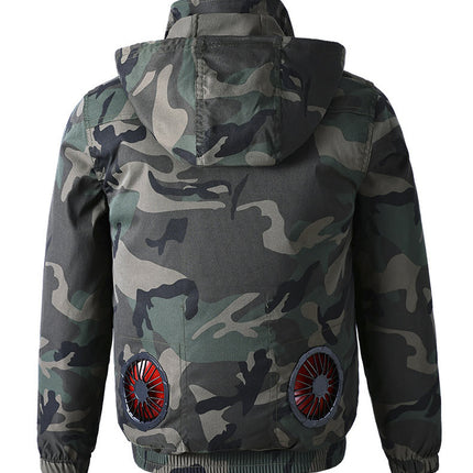 Summer Cooling Air-conditioning Clothing Camouflage Clothing Summer-heat Protection Workplace Workers Labor Protection Clothing Workwear Unisex Outdoor Work Clothes for Men and Women