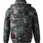 355 hooded air conditioning suit green flower [single top] / 160【recommendation 45-50kg】