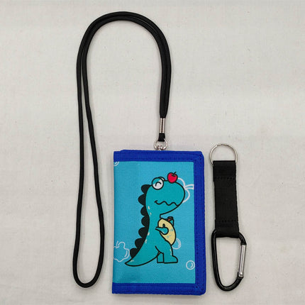 Cross-border Foreign Trade Rope Printed Wallet Mountaineering Buckle Long Three-fold Wallet Portable Coin Purse for Students and Children