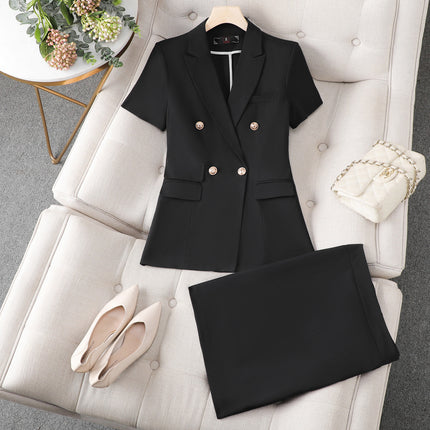 White Suit Set for Women, New Spring and Autumn Style, Cross-Border Elegant Goddess Style, Professional Attire with a High-End Feel, Casual Suit, Formal Wear