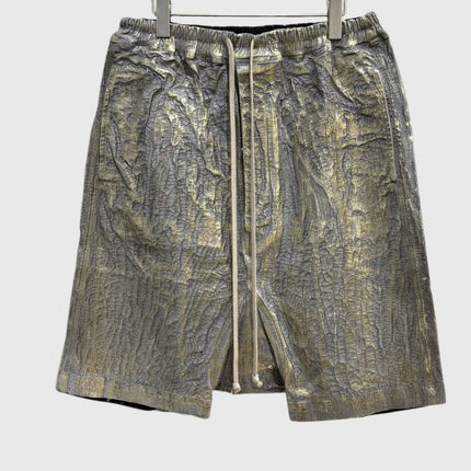 Subhuman Men's | Metallic Luster Crack Heavy Craftsmanship Heavy Crotch Design Thick Coated Five-Point Shorts