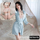 Lake blue suit + white butterfly stockings / M( 35-47.5kg )