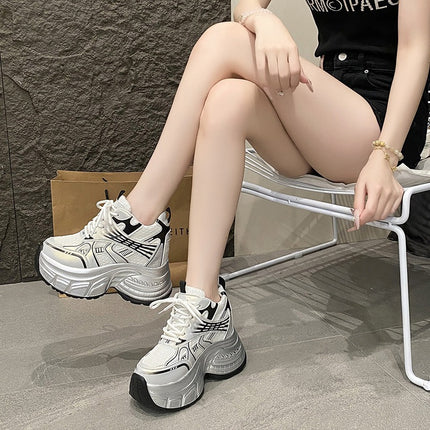 Dad Shoes for Women 2025 Spring and Summer New Fashion Mesh Shoes Casual Sports Shoes Versatile Thick Sole Inner Height Increasing Women's Shoes
