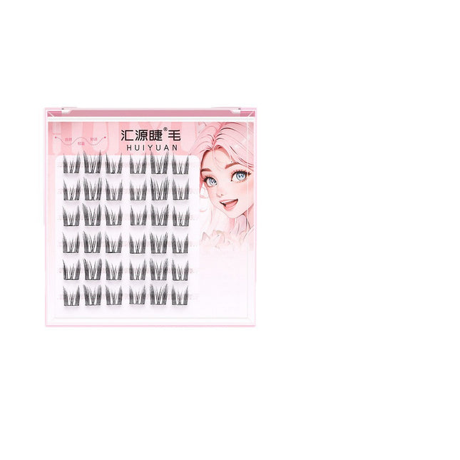 Fox-Style Su Daji Glue-Free False Eyelashes, No-Removal Self-Adhesive Artificial New Segmented Novice Natural Eyelashes