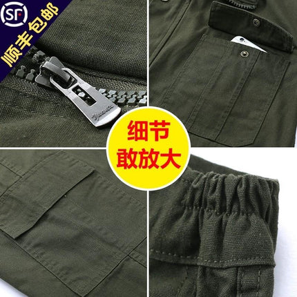 Army green overalls suit men's autumn work wear-resistant anti-scalding long sleeve welder labor protection clothing workshop Tooling Tooling